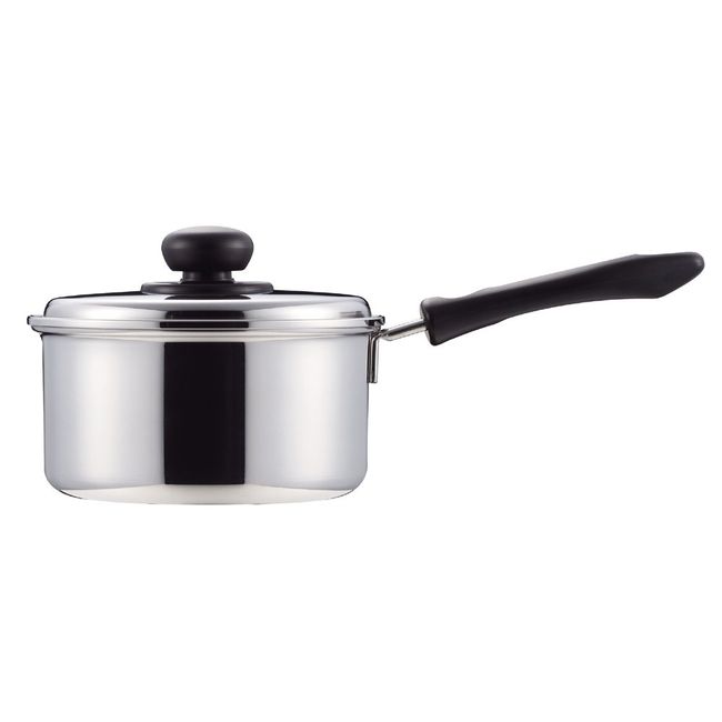 Pearl Metal HB-1129 One-Handled Pot, 6.3 inches (16 cm), Pot Lid Included, IH Compatible, Comfort, Made in Japan