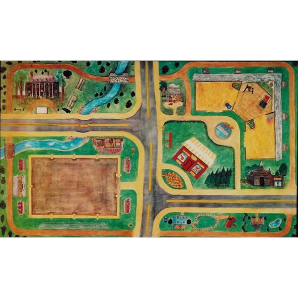 PLAY MAT for Kids Breyer Horse Toys Trucks Cars HORSEPLAY Rug COUNTRY Town