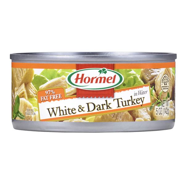 Hormel White & Dark Chunk Turkey, 60 Ounce (Pack of 12)