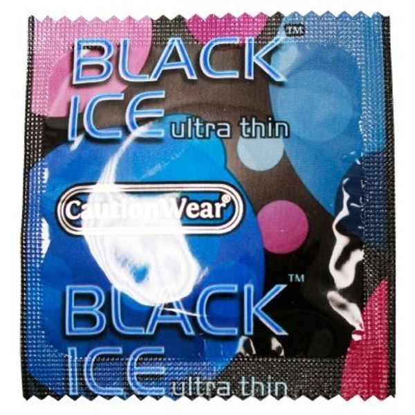 Caution Wear Black Ice Ultra Thin Condoms 100-Pack