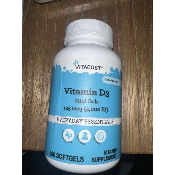Vitamin D3 Mini Gels 125 Meg 365 Softgels