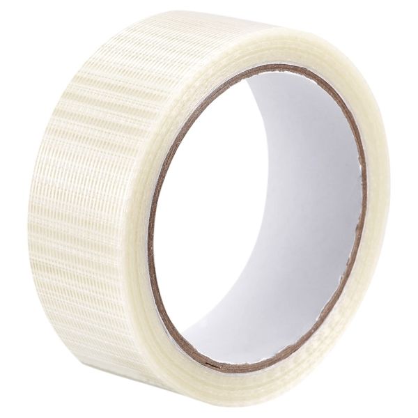 Uxcell Filament Strapping Tape, 35mm x 20M, 5.3mil Tempered Glass Fiber Tape, Transparent