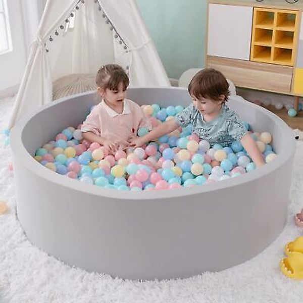 47.2"x 13.8" Foam Ball Pit iddie Baby Playpen Ball Pool for Toddlers Children US