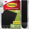 Command 20 lb X-Large Picture Hanging Strips, 10 Pairs Black Command Strips Heav