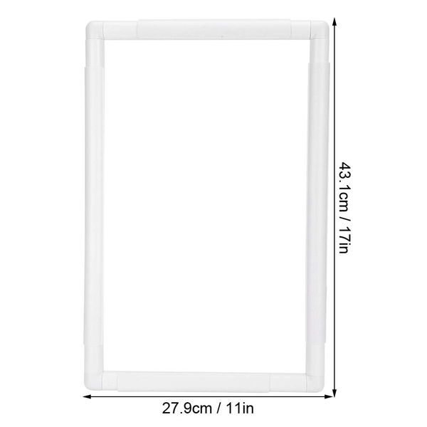 5 Size Cross Stitch Frame, Embroidery Clip Frame, Polypropylene Material, Square Frame, Gold (43.1*27.9cm)