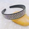 2Pcs Crystal Rhinestone Headband Teeth Comb Headbands Crystal Beaded Bling Hairbands Non-slip Hard Headbands Wide Hair Hoop Hair Accessories for Women Girls