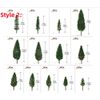 40pcs Model Pine Trees Deep Green Christmas Village HO Scale Railway Layout