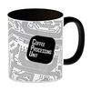 speecheese Coffee Mug Black CPU Motif Coffee Processing Unit with Motherboard Motif