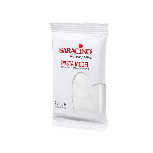 Saracino Sugar Paste Model White Modelling Paste 250 G Gluten Free Made in Italy