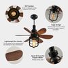 20IN Socket Fan Light with Remote Screw in Ceiling Fan in Light E26 bulb Black