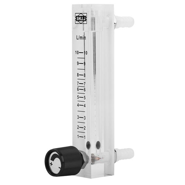 Gas Flow Meter, LZQ-7 1-10LPM Oxgen Flowmeter with Control Valve for Oxygen/Air/Gas, LPM Rotameter