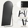 64″ Standing Full Length Arched Mirror Aluminum Frame Hanging Leaning Mirror