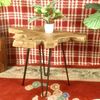 Rustic Teak Wood Slice Coffee Table, Live Edge Coffee Table, Handcrafted