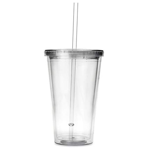 Bar Drinkstuff Double Wall Plastic Cup, 16oz, Pack of 2