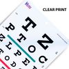 Snellen Chart with Red Green Lines 20 Ft