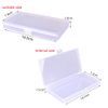 Gebildet 8 Pieces Mixed Sizes Rectangular Empty Mini Clear Plastic Organizer Storage Box Containers for Small Items and Other Craft Projects