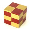 5 Dimension Three Tier Well, Checkered Gold (Vermillion)