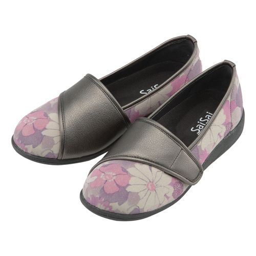 Marianne SaiSai Women's Sneakers, Care Shoes, Flower Print, fleur purple