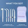 Replacement Tips for Waterpik Water Flosser, Waterpik Replacement Heads, Storage Case & AquaFlosser 6 Tips (Aquaflosser 6 Tips)