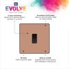 BG Electrical Evolve Single Light Switch, 20A, 2 Way, Polished Copper