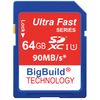 64GB 90MB/s SDXC Memory Card For Canon EOS 70D Camera
