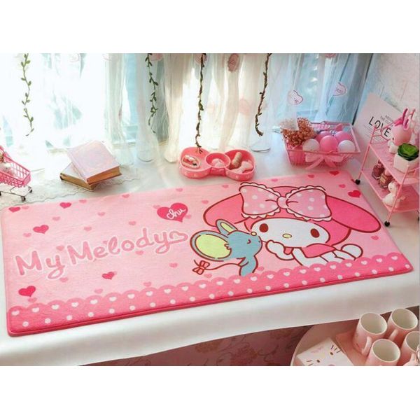 Cute My Melody Rectangle Bedroom Doormat Floor Bathroom Mat Rug Pet Pad Carpet