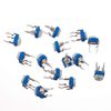 BOJACK 15 Values 150 pcs 100 Ohm- 2M Ohm Variable Resistor 6mm Potentiometer Assortment Kit packag in a Clear Plastic Box