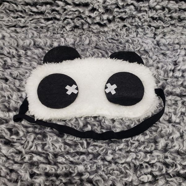 Panda Sleep Mask Blindfold Plush Girls Kids Women X Eyes