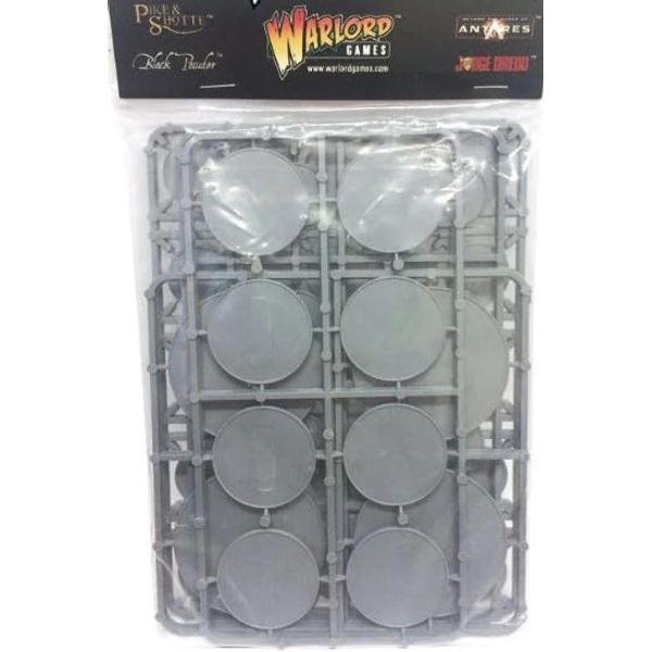 Warlord Games Bag Of Round Bases, mixed pack of plastic bases for tabletop miniatures.