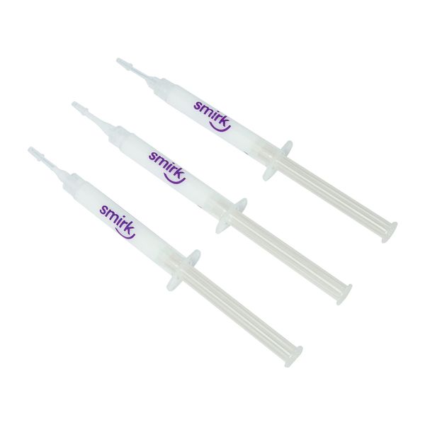 Smirk Refill Gel (3 Syringes, 12 Applications) - Peroxide-Free Teeth Whitening Refill Gels for Smirk Teeth Whitening Kits, Contains 12 Treatment Applications