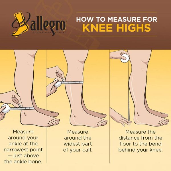 Allegro 20-30 mmHg Soft 252 Microfiber Knee High Compression Stockings, Comfortable Support Garments