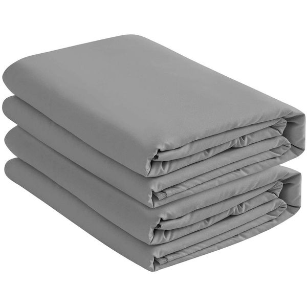 Microfiber 2 Twin Fitted Bottom Bed Sheets (2-Pack) 1800 Ultra Soft and Comfy - 39" x 75" Great for Kids Room, Guest Room, Dorms, Camps, Twin Beds (Twin, Grey)
