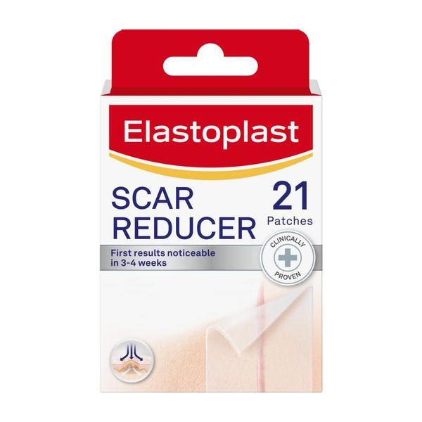 Elastoplast Scar Reducer Plasters (21 Patches), Quick and Convenient Scar Cover Up Treatment, Scar Sheets to Reduce Visibility of Scars, Scar Plaster Pack for Quick Results, Clear