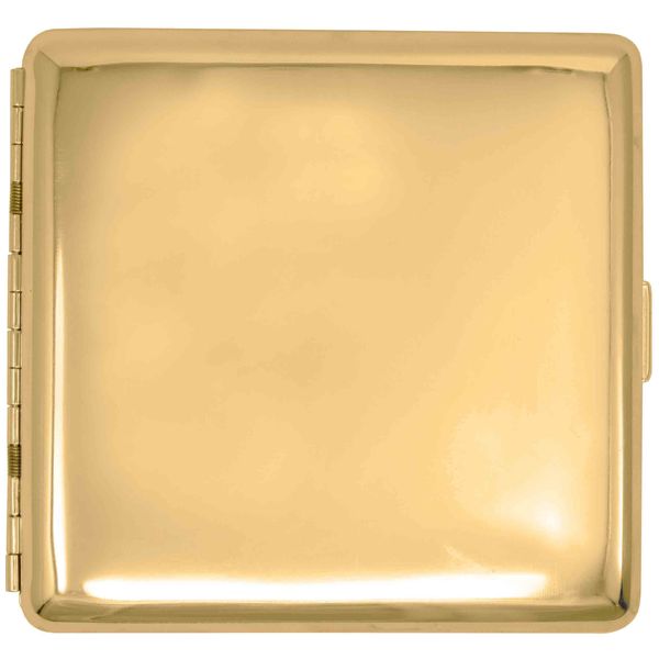 Gold Classic (Full Pack Kings) Metal-Plated Cigarette Case & Stash Box