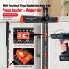 2-in-1 Drilling Positioning Ruler,Cabinet Hardware Jig (Black, 15inch)