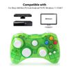 2023 New 2.4GHz Wireless Gamepad Gaming Joypad Controller Built-in with 7-LEDs with Blinking Function Compatible for Xbox 360 - Green