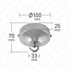 ElekTek 100mm Light Fitting Lamp Kit with Strap Bracket with Hook