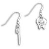 Sterling Silver Tooth and Toothbrush Combo Earrings by The Magic Zoo