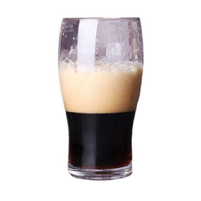 [morning place] Beer Pint Glass, Black Beer, Guinness, Imperial Beer Glass, English Pub Style (1 Piece)