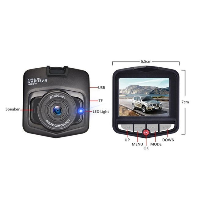 1080P Car Dvr 2 Lens Dash Cam For Cars Camera For Vehicle 3 Inch Recorder  Video Black Box Car Accsesories