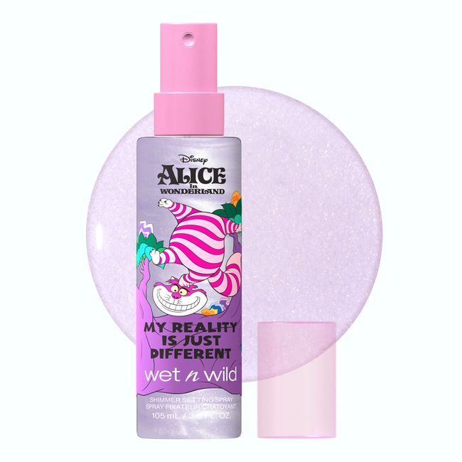 Wet n Wild Alice in Wonderland 'My Reality is Just Different' Setting Spray, Long-Lasting Lightwight Shimmer Make-up Setting Spray for any Skin Type, Infused with Hyaluronic Acid