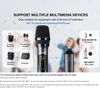 Wireless Microphone Rechargeable Dual UHF Microphone Handheld with Receiver