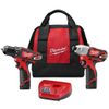 Milwaukee 2494-22 M12™ Cordless LITHIUM-ION 2-Tool Combo Kit