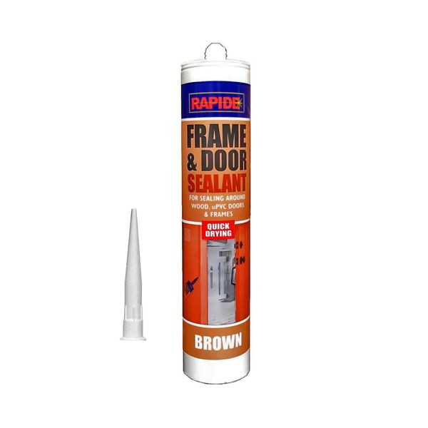 Window, Frame & Door Acrylic Sealant for Wood, Aluminium, uPVC Strong - 280ml (Brown)