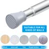 AIZESI Tension Rods for Windows & Shower, 28'' to 48'' - 7/8'' Adjustable, Silver (2-pack)