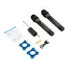 NEW 2-Channel UHF Wireless Microphone Handheld Mic System Dual Antenna Gray US