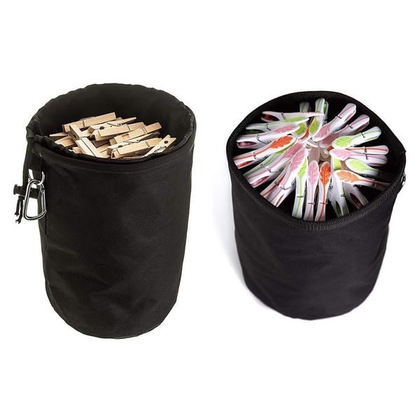 Lindle Durable and Waterproof Clothes Peg Bag Black