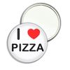 I Love Pizza - 77mm Round Compact Mirror