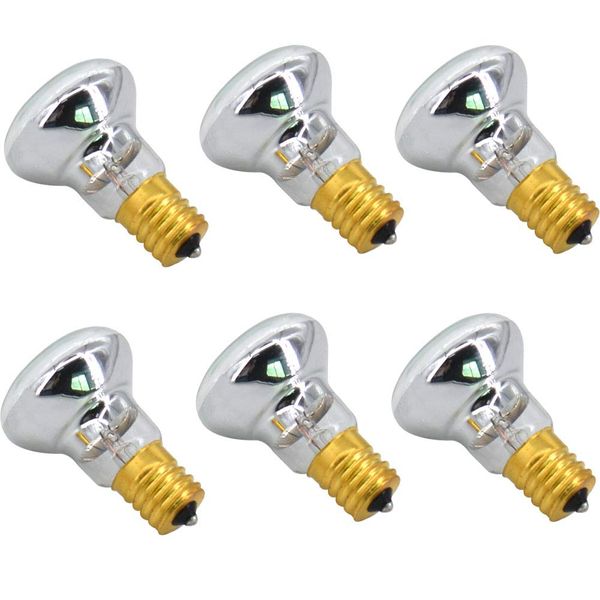 Replacement Bulbs for Lava Lamps,Glitter Lamps,R39 E17 25 Watt 6 Pack Reflector Bulbs