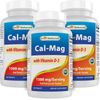 3 Pack Best Naturals Cal Mag with D3 180 Tablets